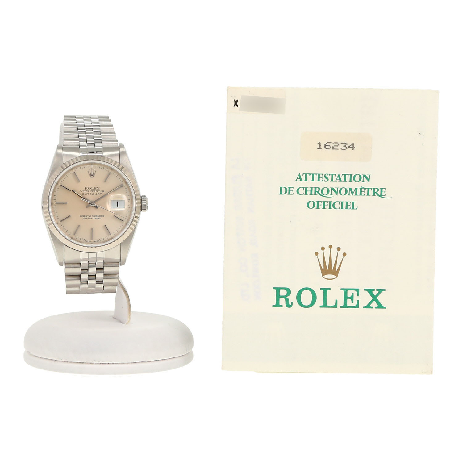 Rolex Datejust  in gold and stainless steel Ref: Rolex - 16234  Circa 1991 - Detail D2