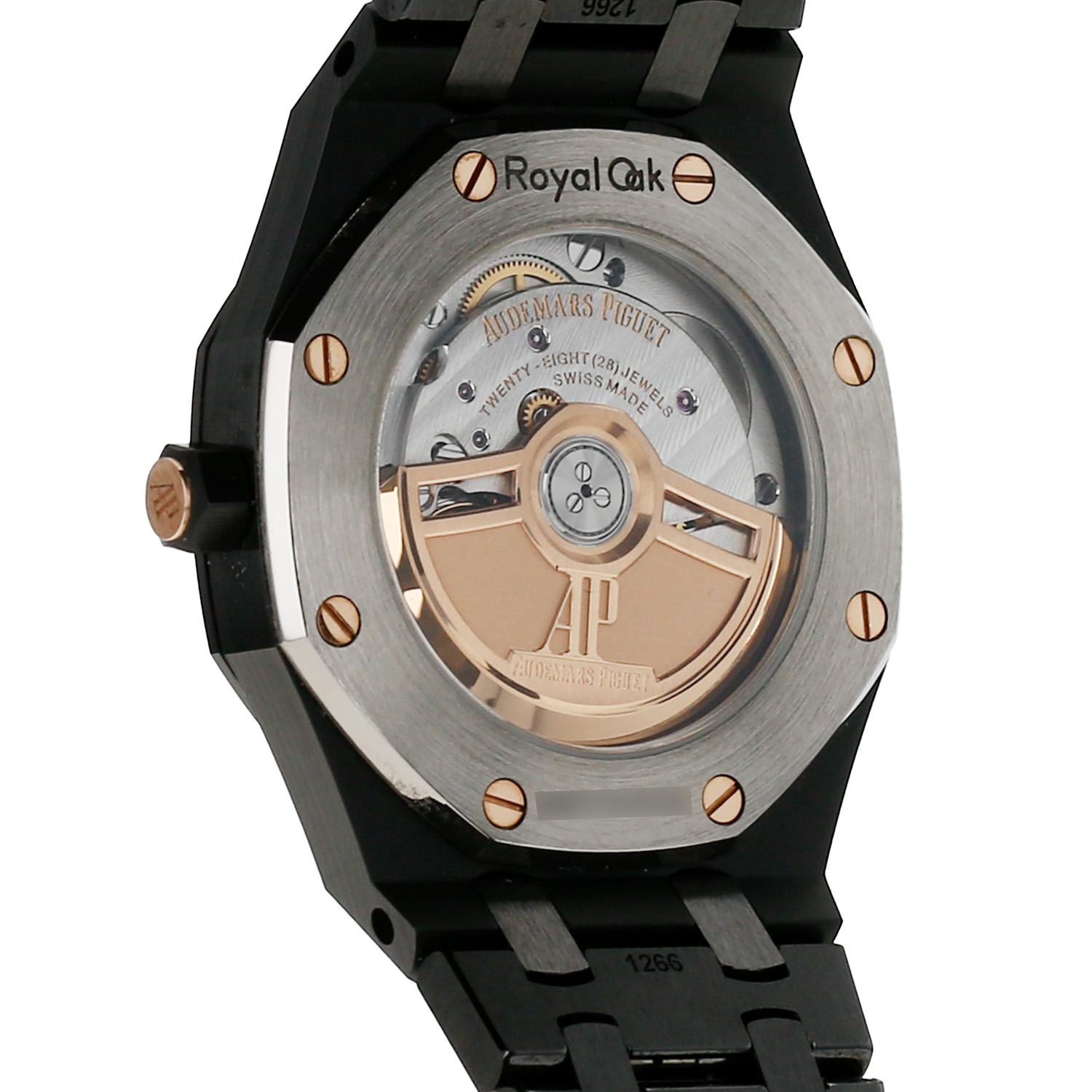 Audemars Piguet Royal Oak  in ceramic black and stainless steel Ref: Audemars Piguet - 77350CE.OO.1266CE.03.A  Circa 2020 - Detail D3