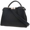 Sac à main Fendi  Peekaboo en cuir bleu-foncé - 00pp thumbnail