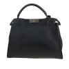 Fendi  Peekaboo handbag  in dark blue leather - Detail D4 thumbnail