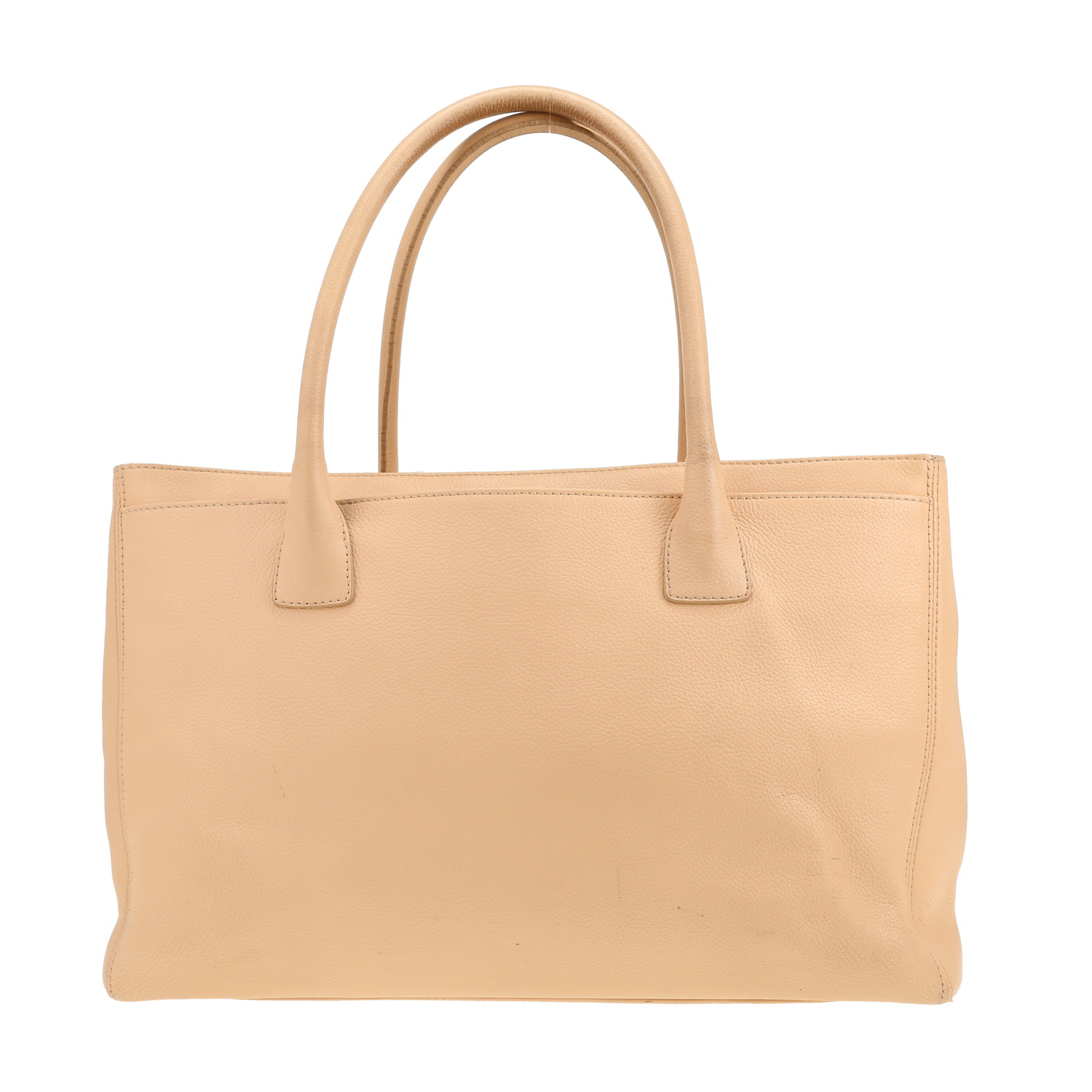 Sac à main Chanel  Executive en cuir grainé beige - Detail D4