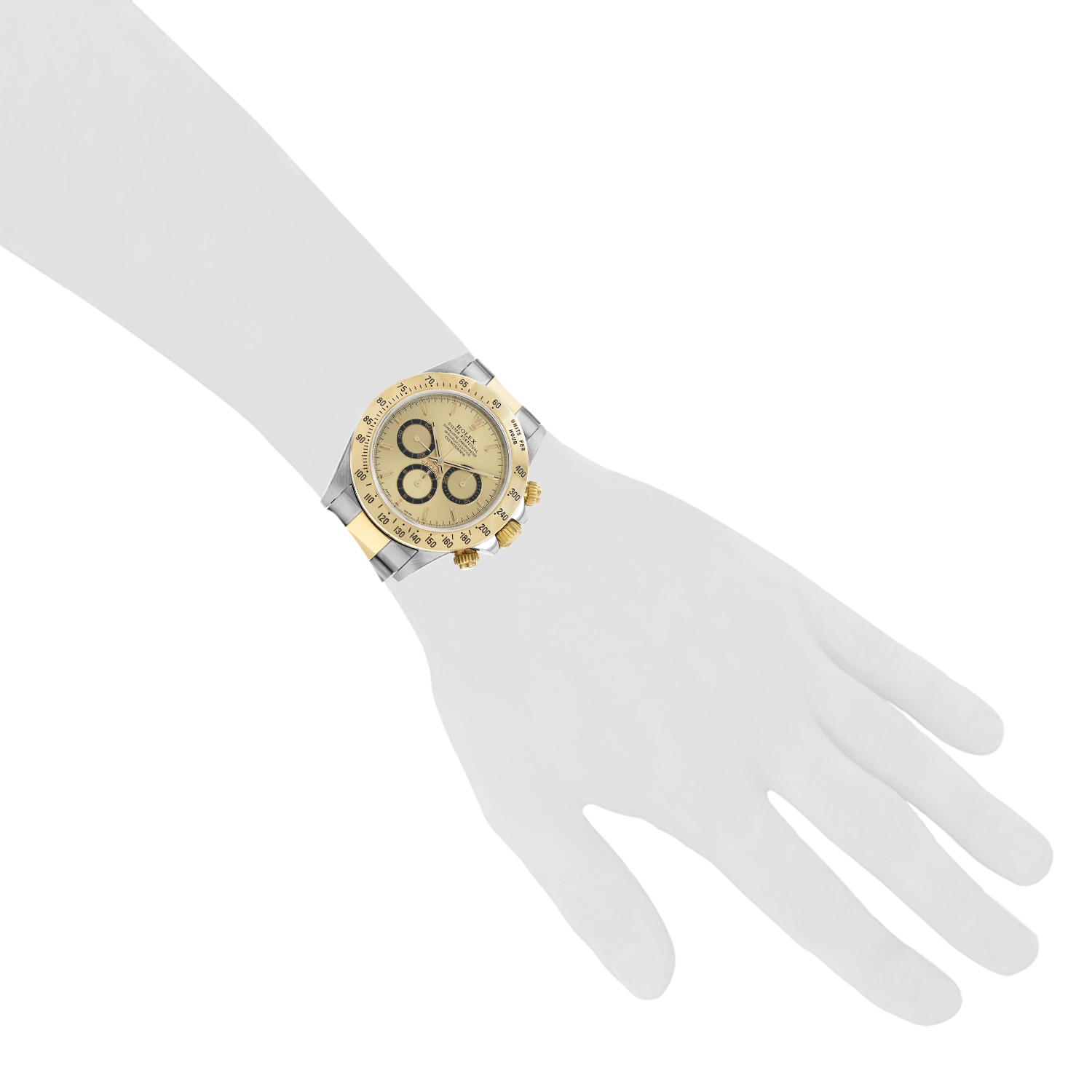 Rolex Daytona Automatic watch in gold and steel, Ref: Rolex - 16523  Circa 1998 - Detail D1