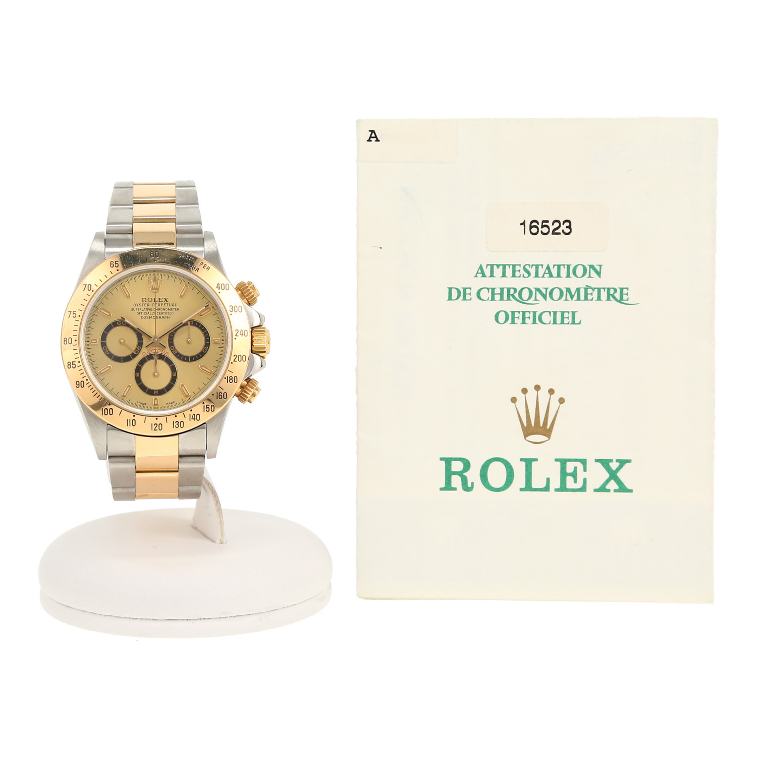 Orologio Rolex Daytona automatico in oro e acciaio, rif.: Rolex - 16523, intorno al 1998