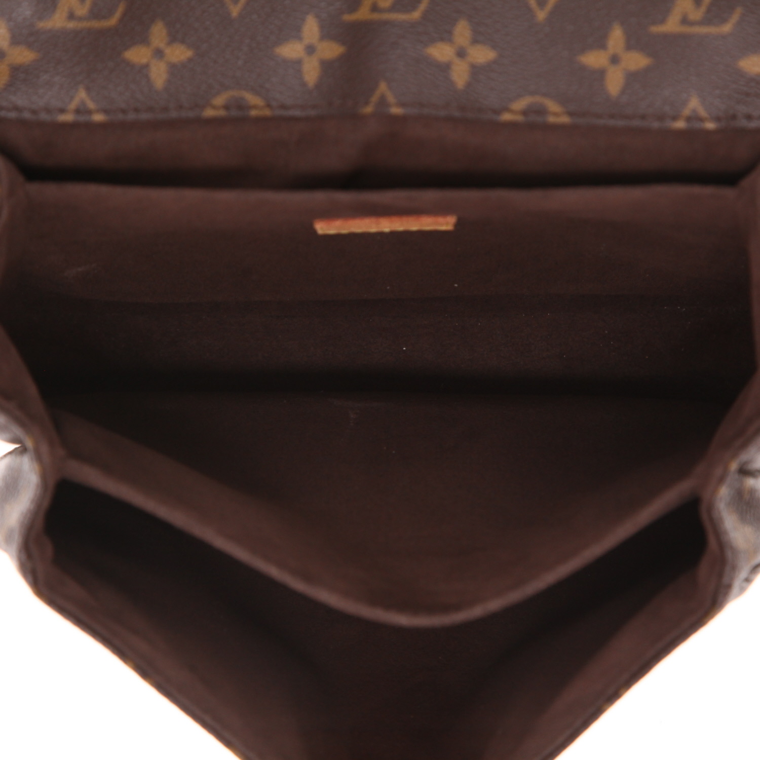 Borsa a tracolla Louis Vuitton  Metis in tela monogram marrone e pelle naturale - Detail D3