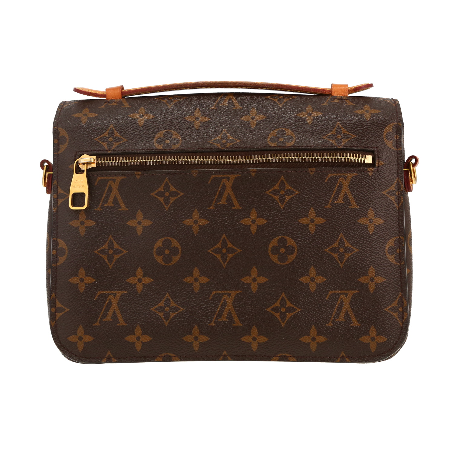 Borsa a tracolla Louis Vuitton  Metis in tela monogram marrone e pelle naturale - Detail D4