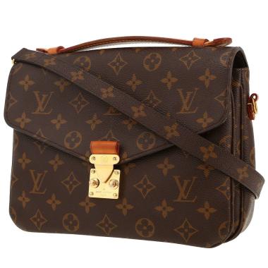 Sac bandoulière Louis Vuitton  Metis en toile monogram marron et cuir naturel
