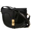 Borsa a tracolla Celine  16 modello piccolo  in pelle verniciata nera - 00pp thumbnail