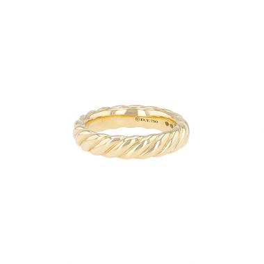 Anello David Yurman Cable Classique in oro giallo