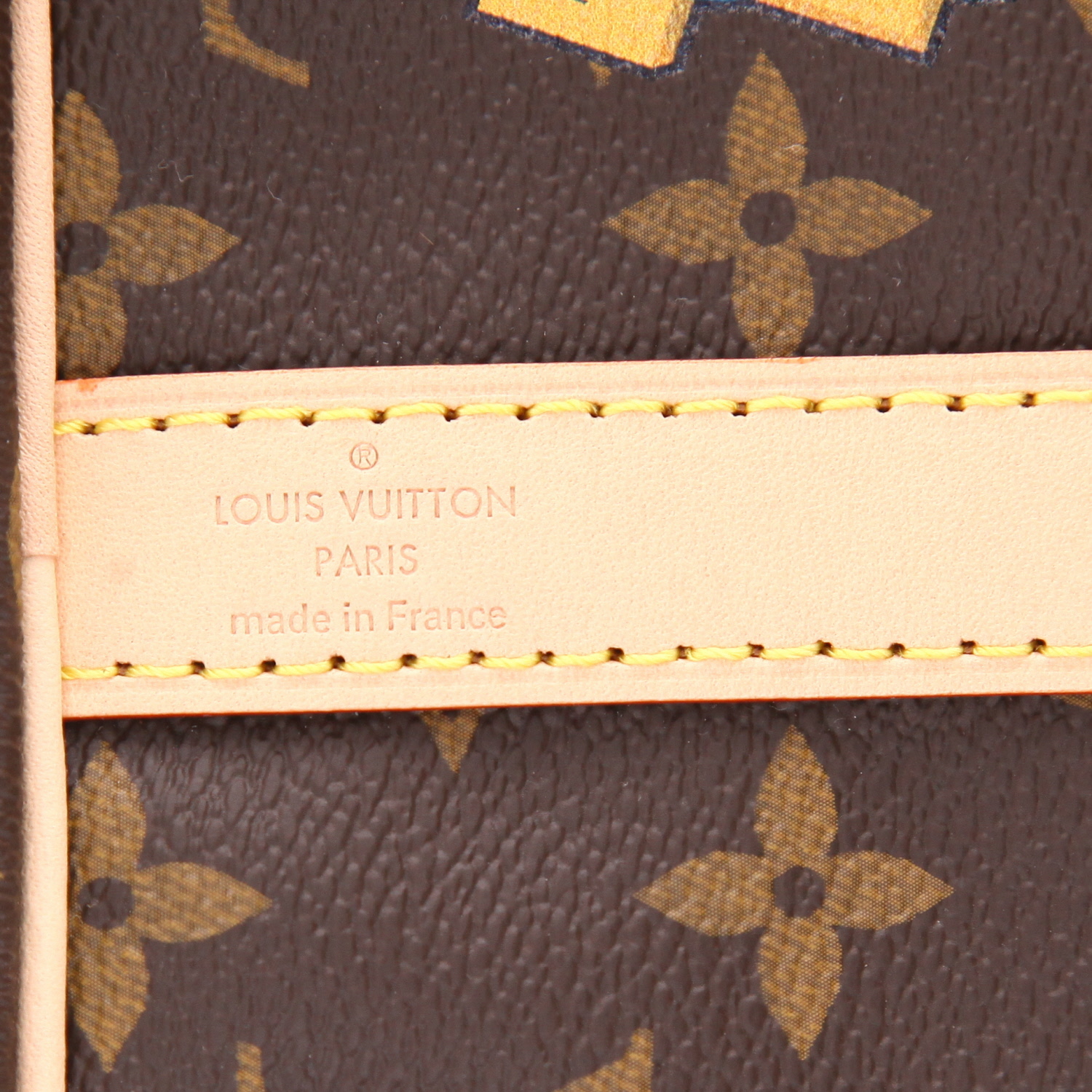 Louis Vuitton  Speedy 30 handbag  in brown monogram canvas  and natural leather - Detail D2