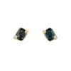 Paire de boucles d'oreilles Pomellato Ritratto petit modèle en or rose, topaze bleu Blue London et diamants - 00pp thumbnail