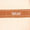 Shopping bag Hermès  Garden in tela beige e pelle marrone - Detail D2 thumbnail