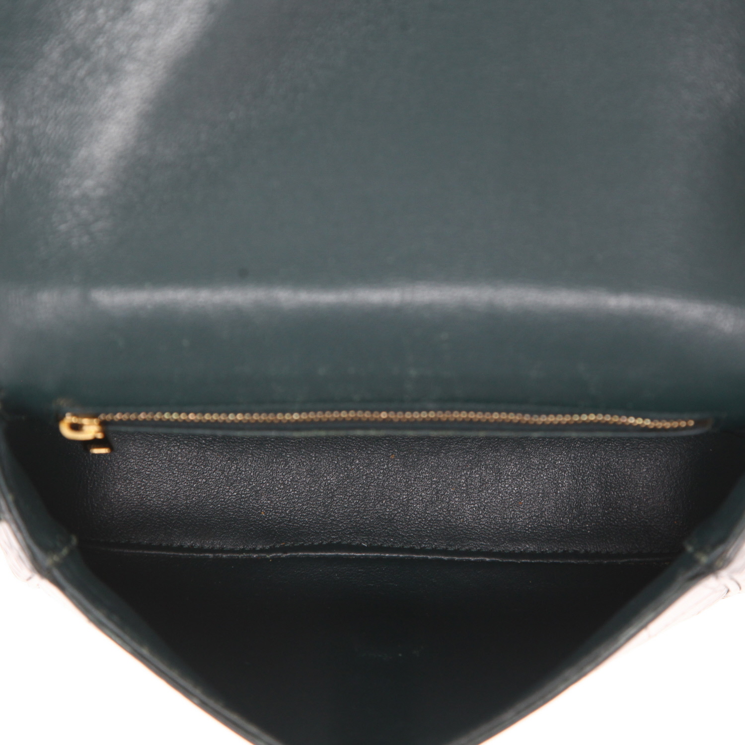 Bolso bandolera Celine   en cuero verde - Detail D3