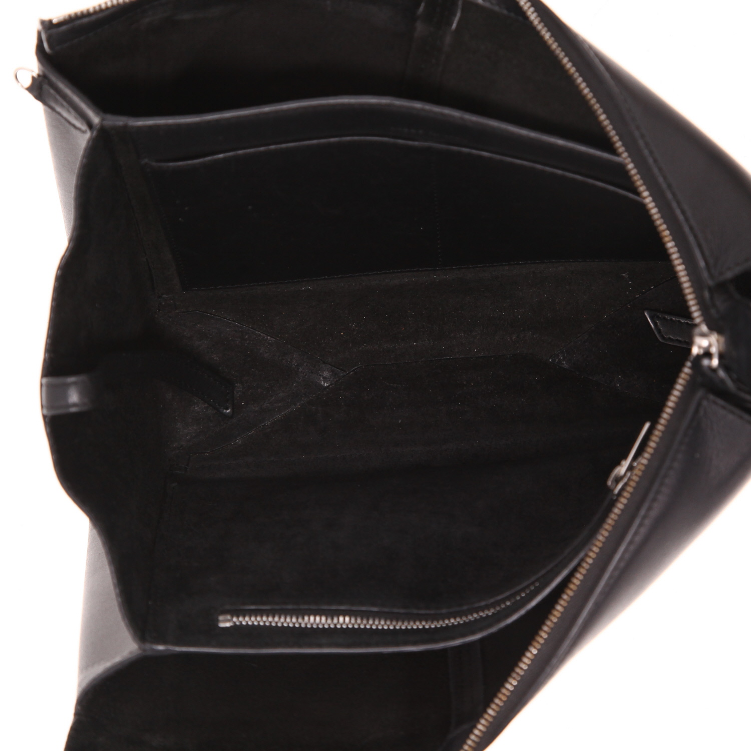 Celine  Tri-Fold shoulder bag  in black leather - Detail D3