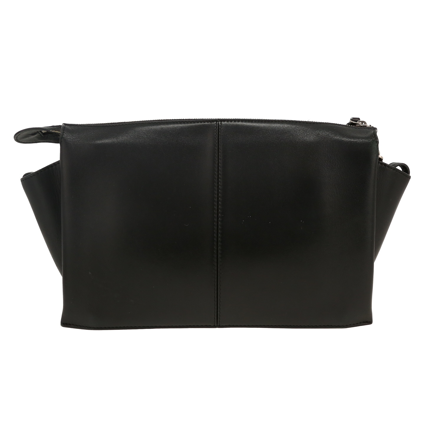 Celine  Tri-Fold shoulder bag  in black leather - Detail D4