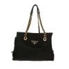 Prada   shopping bag  in black canvas - 360 thumbnail