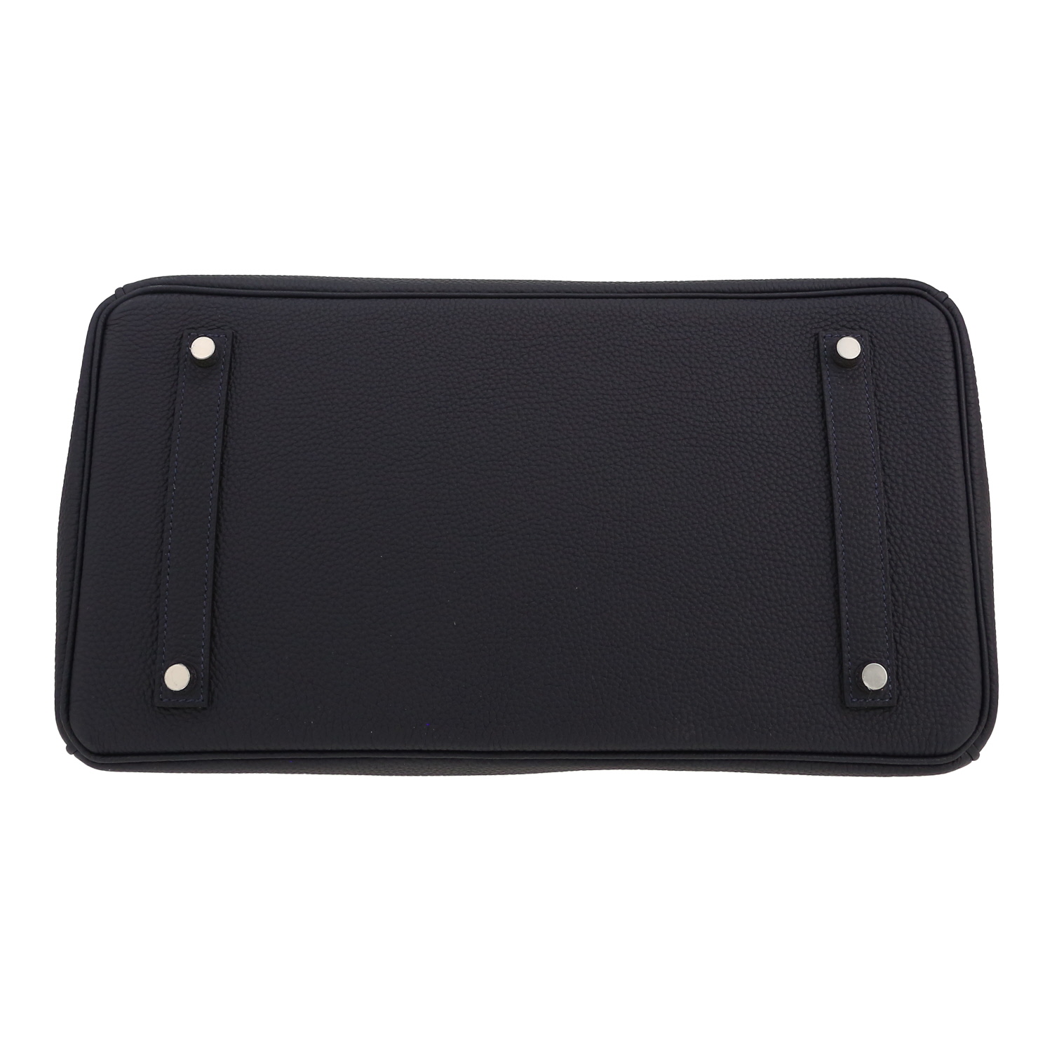 Sac à main Hermès  Birkin 35 cm en cuir togo bleu-nuit - Detail D1