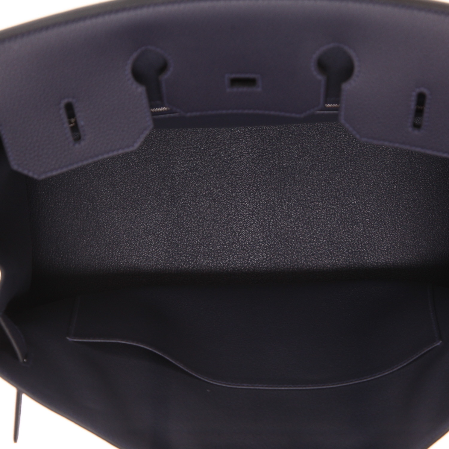 Borsa Hermès  Birkin 35 cm in pelle togo blu notte - Detail D3