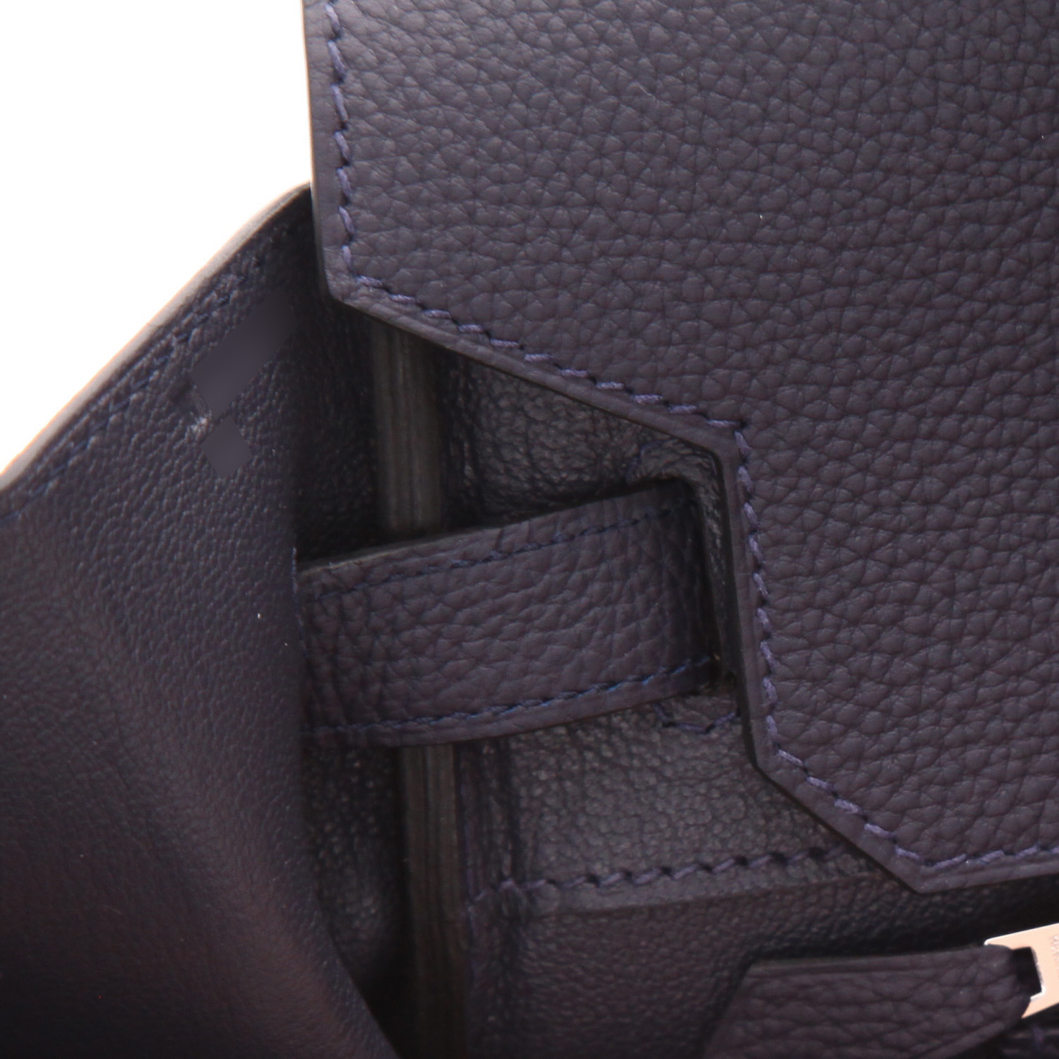 Sac à main Hermès  Birkin 35 cm en cuir togo bleu-nuit - Detail D4