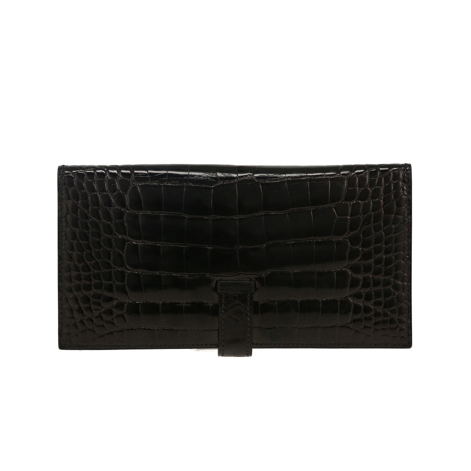 Portefeuille Hermès  Bearn en alligator noir - Detail D4