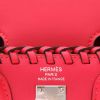 Hermès  Birkin 25 cm Picnic handbag  in raspberry pink Swift leather  and wicker - Detail D2 thumbnail