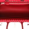 Hermès  Birkin 25 cm Picnic handbag  in raspberry pink Swift leather  and wicker - Detail D3 thumbnail