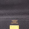 Sac à main Hermès  Kelly 35 cm en cuir taurillon clémence bleu - Detail D2 thumbnail