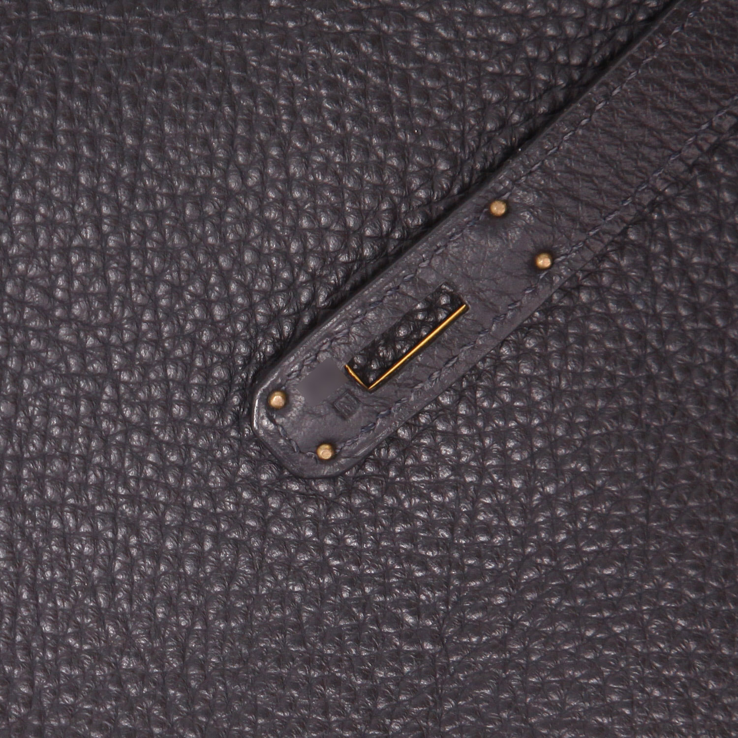 Hermès  Kelly 35 cm handbag  in blue leather taurillon clémence - Detail D4