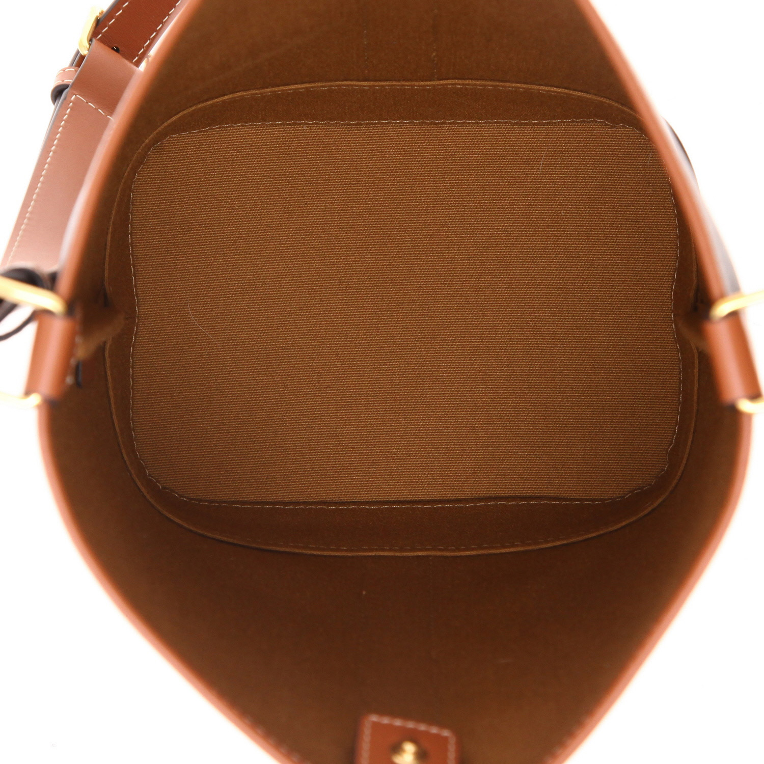 Borsa a tracolla Celine  Seau modello piccolo  in tela "Triomphe" marrone e pelle marrone - Detail D3