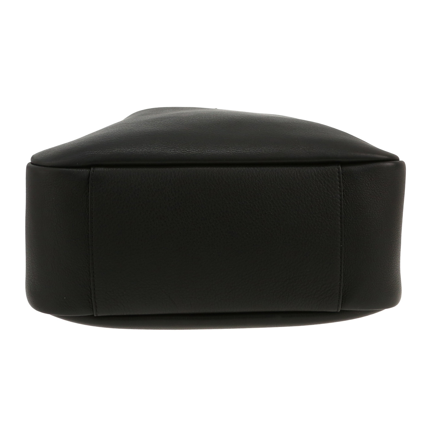 Saint Laurent  5 à 7 large model  handbag  in black grained leather - Detail D1