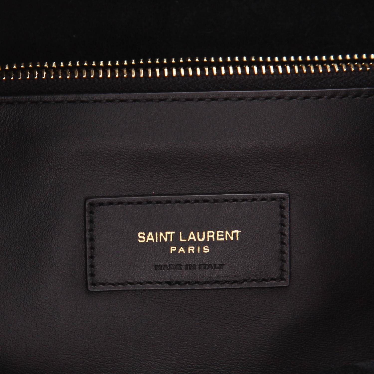 Sac à main Saint Laurent  5 à 7 grand modèle  en cuir grainé noir - Detail D2