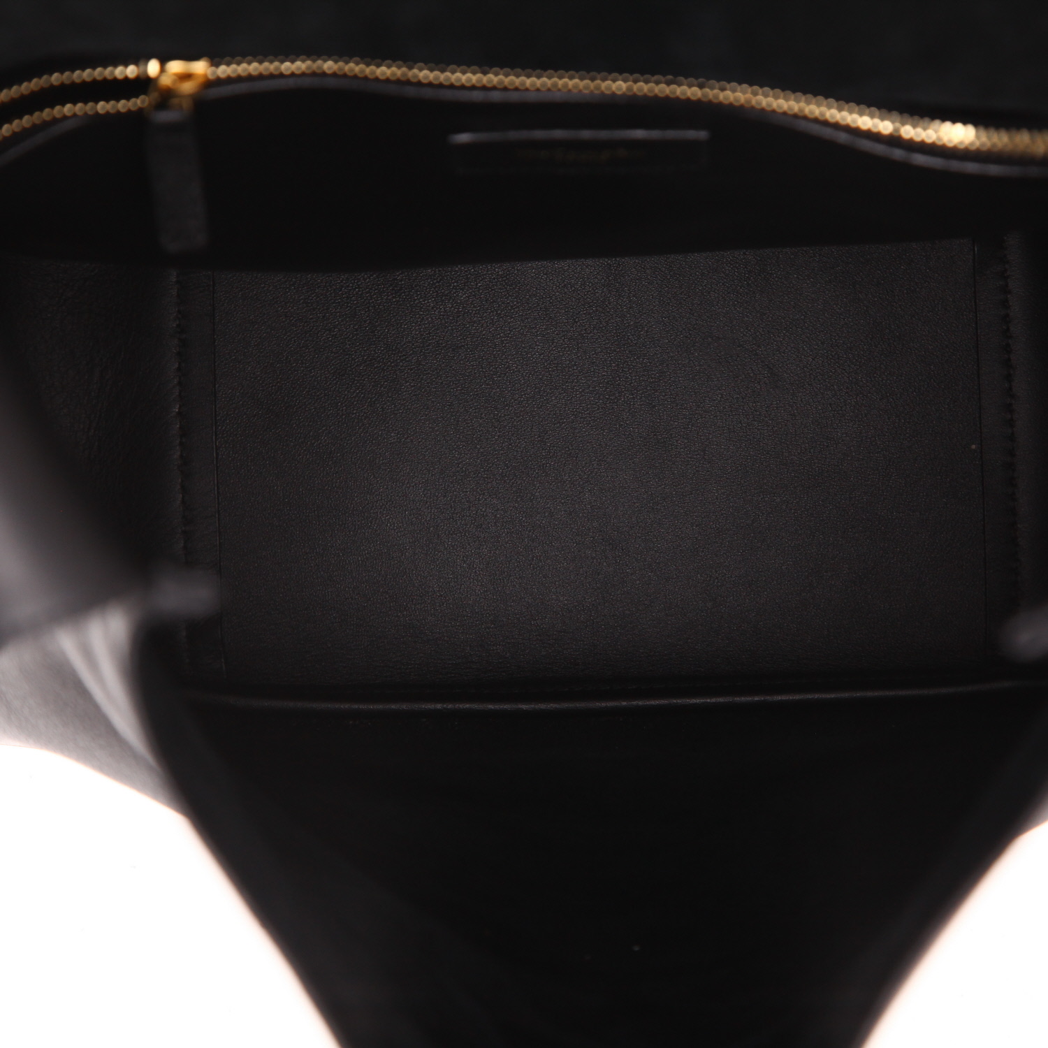 Saint Laurent  5 à 7 large model  handbag  in black grained leather - Detail D3