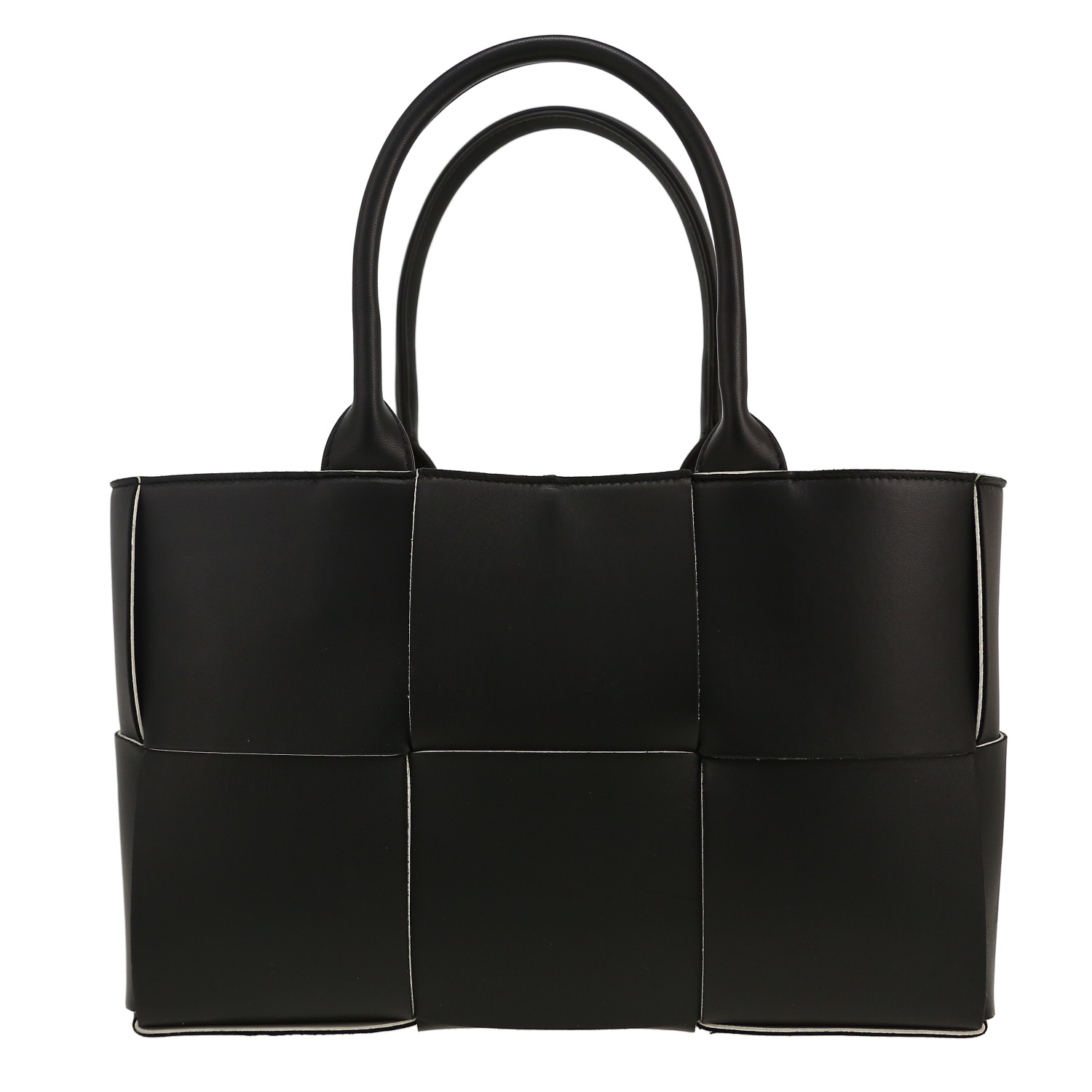 Bottega Veneta Arco small model handbag in black intrecciato leather - Detail D4