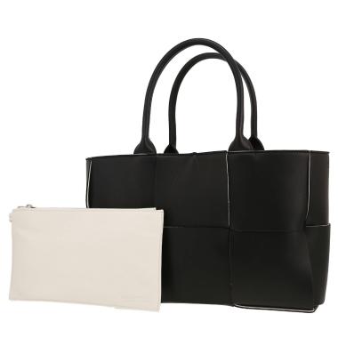 Bottega Veneta  Arco small model  handbag  in black intrecciato leather