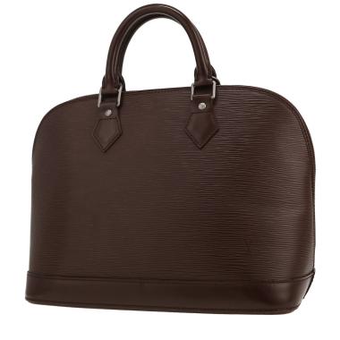 Sac à main Louis Vuitton  Alma petit modèle  en cuir épi marron