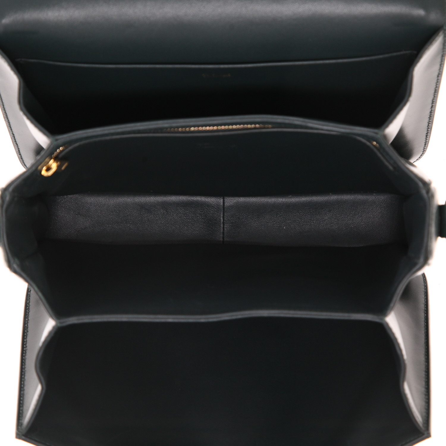 Borsa a tracolla Celine  Triomphe modello grande  in pelle verde - Detail D3