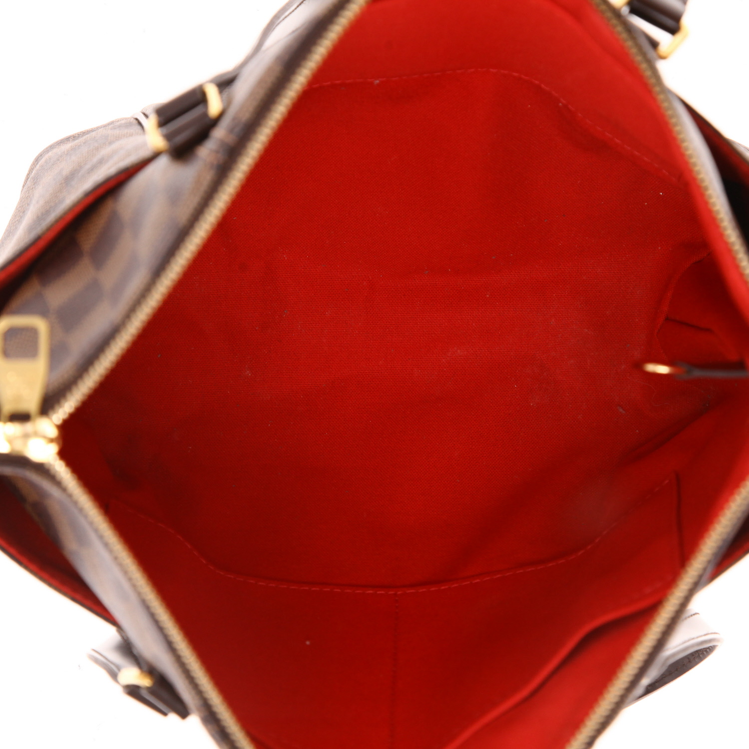 Bolso de mano Louis Vuitton  Totally en lona a cuadros ébano y cuero marrón - Detail D3