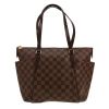Louis Vuitton  Totally handbag  in ebene damier canvas  and brown leather - Detail D4 thumbnail