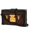 Bauletto Louis Vuitton  Petite Malle in tela monogram marrone e pelle nera - 00pp thumbnail