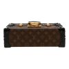 Bauletto Louis Vuitton  Petite Malle in tela monogram marrone e pelle nera - Detail D1 thumbnail