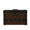 Bauletto Louis Vuitton  Petite Malle in tela monogram marrone e pelle nera - Detail D4 thumbnail