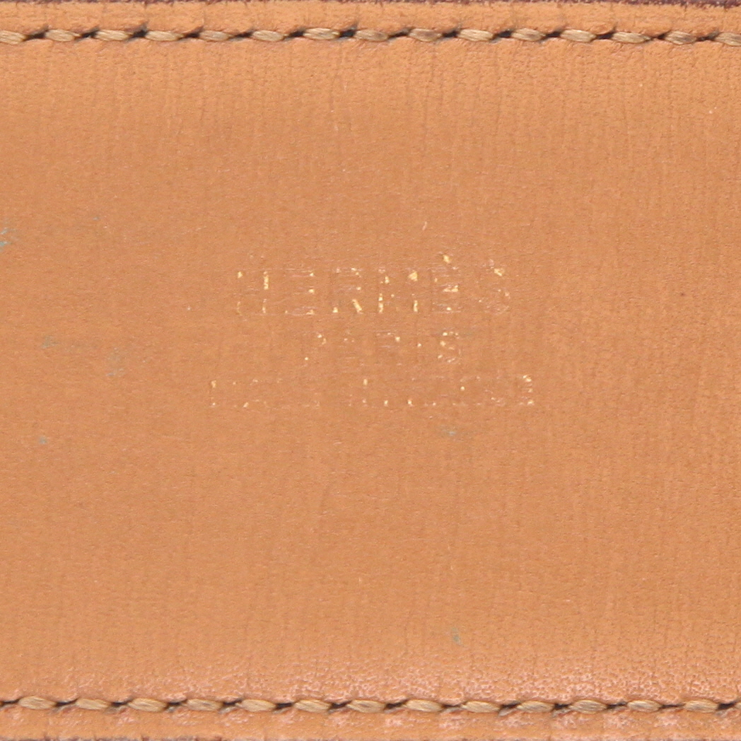 Cintura Hermès  Médor in pelle box nera - Detail D1