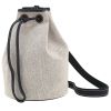 Borsa a tracolla Hermès  Matelot in tela beige e pelle blu marino - 00pp thumbnail