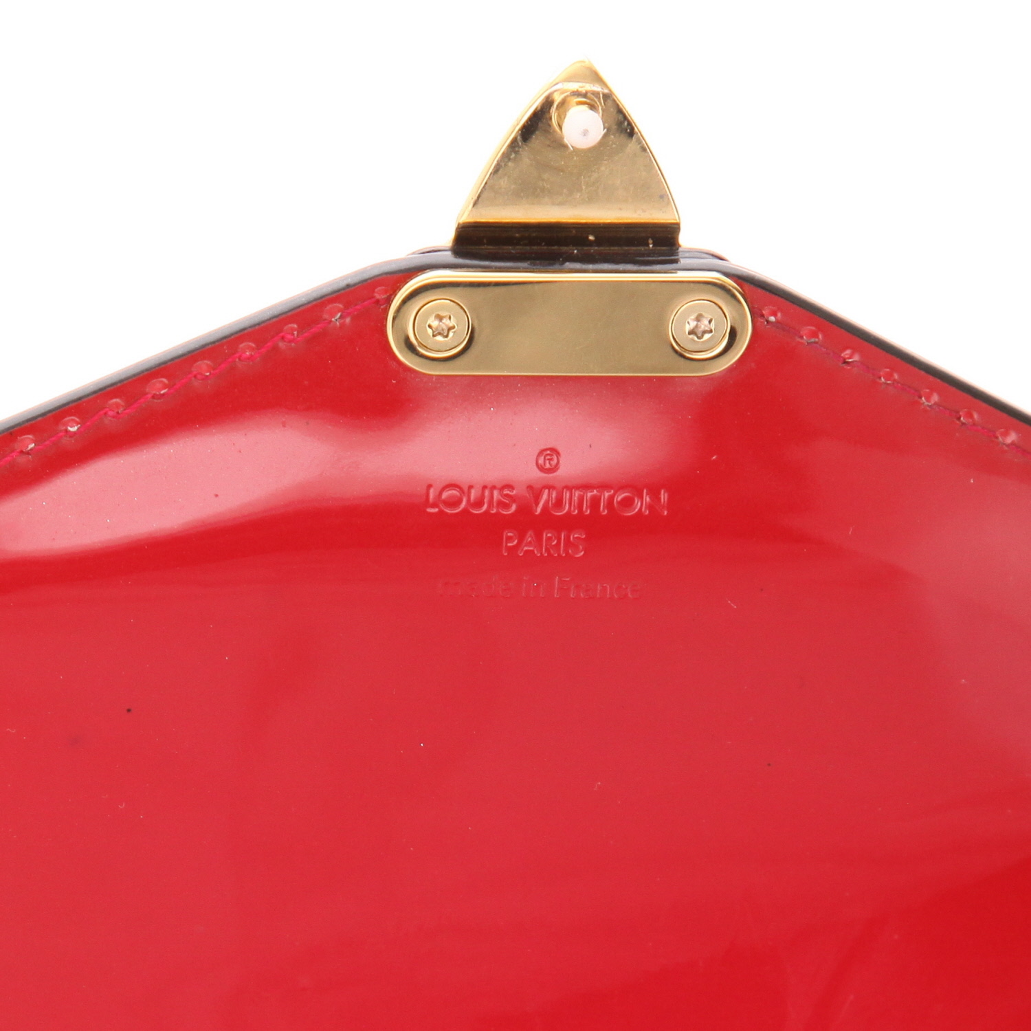 Bolso de mano Louis Vuitton  Monceau modelo pequeño  en charol rojo - Detail D2