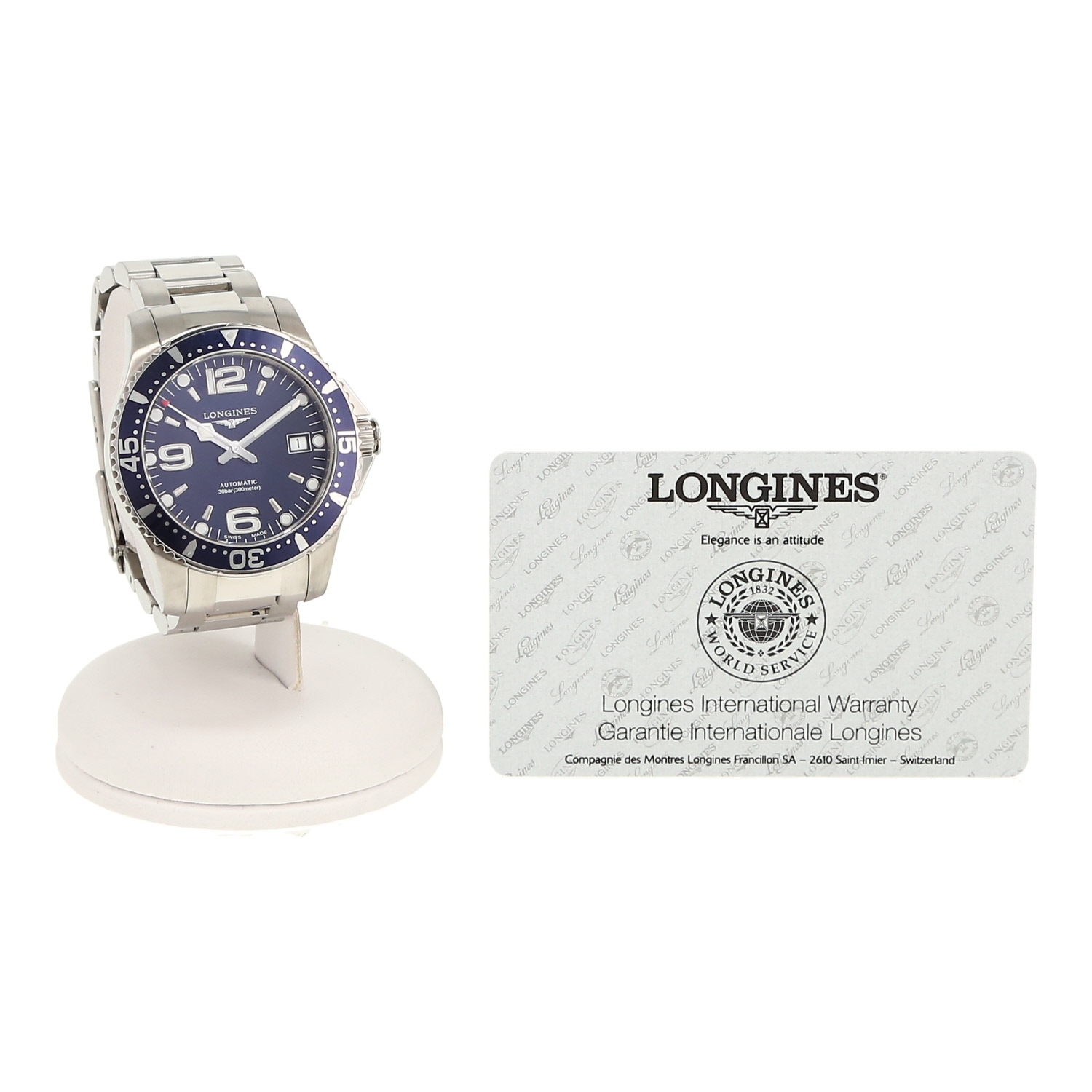 Longines Hydro Conquest  in stainless steel Ref: Longines - L3.741.4  Circa 2017