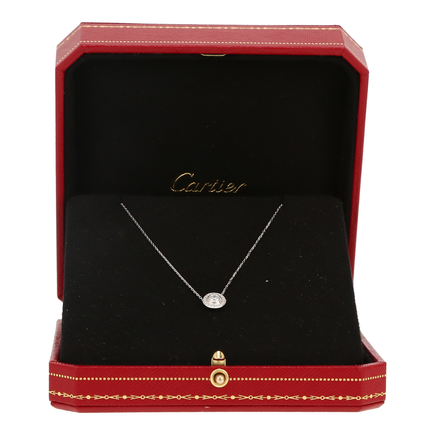洗練ジュエリー【Cartier】Cartier d'Amour necklace WG LM CRB7215500 - Diamants Légers necklace, LM - Yellow gold