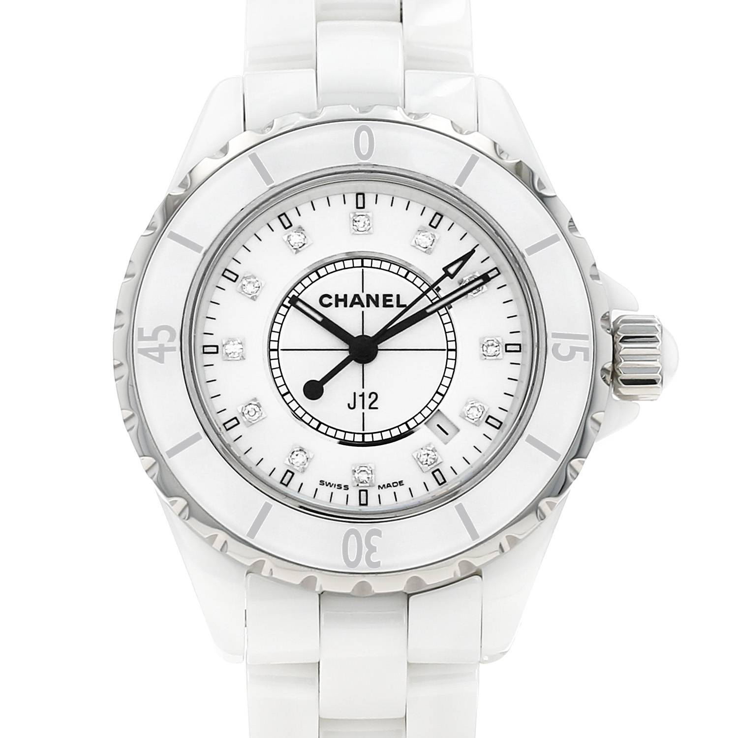 Chanel J12  in ceramic and stainless steel Ref: Chanel - H0968  Circa 2010