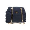 Prada  Nylon shoulder bag  in navy blue canvas - 360 thumbnail