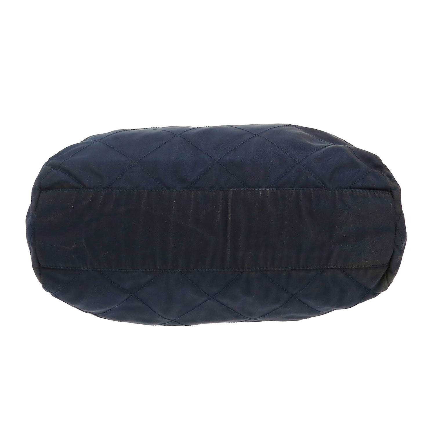 Prada  Nylon shoulder bag  in navy blue canvas - Detail D1