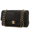Sac à main Chanel  Timeless Classic en cuir matelassé chevrons noir - 00pp thumbnail