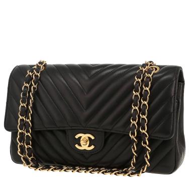 Borsa Chanel  Timeless Classic in pelle trapuntata a zigzag nera